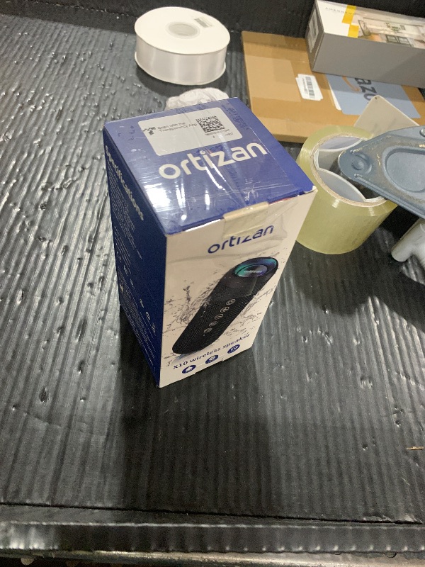 Photo 1 of Ortizan Portable Bluetooth Speaker: IPX7 Waterproof, 24W Loud Sound, Deep Bass, Bluetooth 5.3, LED Lights, Wireless Stereo Pairing, 30H Playtime, for Home/Outdoor/Party/Beach, Birthday Gift (Black)