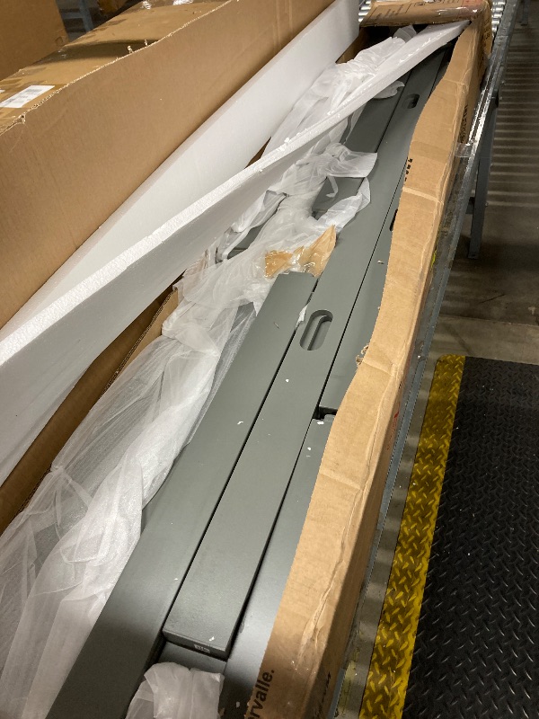 Photo 1 of *********BOX 2/2******** PARTIAL SET****Merax Queen Size Murphy Bed with Rotable Desk, Space-Saving Design Wall Cabinet Bed Frame with Storage Shelves for Bedroom and Guest Room, No Box Spring Required, Grey