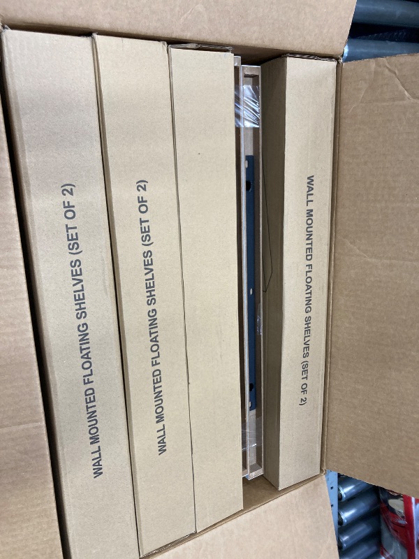 Photo 1 of ***5 PACKS INCLUDED***10 SHELVES TOTAL***Ophanie 22.5 inch 2 Pack Wood Floating Shelves, Hanging Float Shelf for Wall Mounted Decorative Shelves, 6.7 x 23 Inch, Set of 2, White***5 PACKS INCLUDED***10 SHELVES TOTAL***