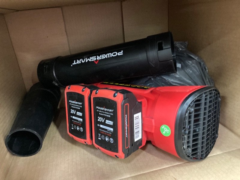 Photo 1 of ***CONTROL BOARD DOES NOT WORK***PowerSmart Brand New 20V Cordless Handheld Garden Leaf Blower with Two 2.0Ah Batteries and Charger***CONTROL BOARD DOES NOT WORK**