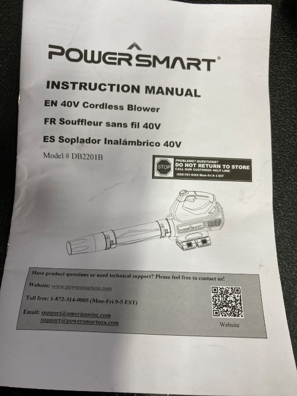 Photo 1 of ***CONTROL BOARD DOES NOT WORK***PowerSmart Brand New 20V Cordless Handheld Garden Leaf Blower with Two 2.0Ah Batteries and Charger***CONTROL BOARD DOES NOT WORK**