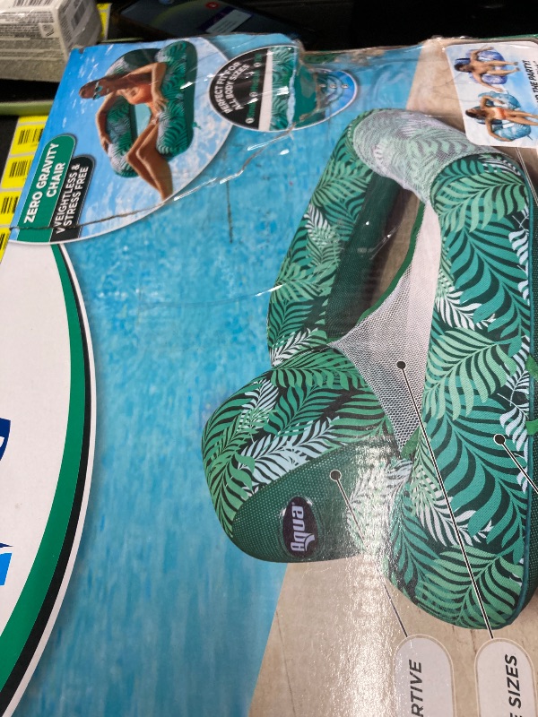 Photo 1 of Aqua Zero Gravity Pool Chair Float – Inflatable, Heavy Duty Adult Pool Chair for Floating – Blue Teal