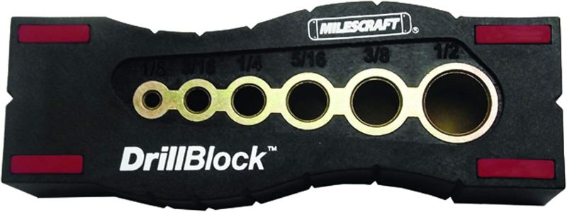 Photo 1 of ***PACK OF 3***Milescraft 1312 Drill Block - Handheld Drill Guide, Drilling Jig for 6 of the Most Common Drill Bit Sizes***PACK OF 3***