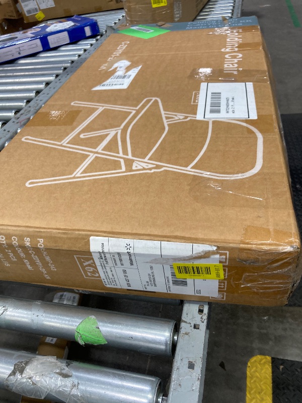 Photo 1 of 2 Pack Folding Chairs – Portable, Space-Saving, Sturdy Steel Frame with Comfortable Padded Seat for Indoor/Outdoor Use, Kahki