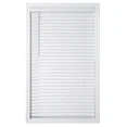 Photo 1 of 2" Cordless Faux Wood Horizontal Blinds, White, 34"W X 60"H
