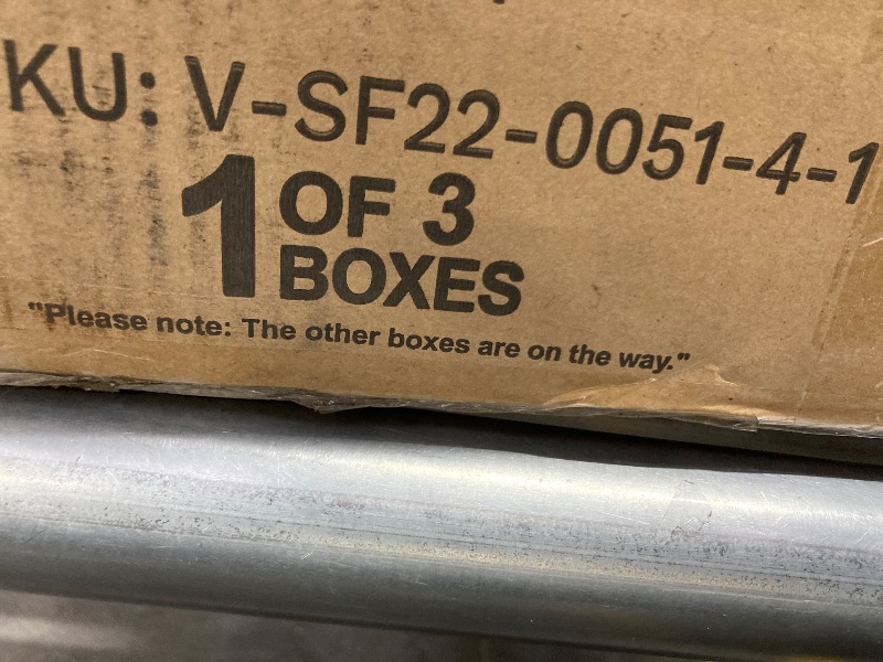 Photo 1 of ***BOX 1 OF 3 ONLY INCLUDED***JUMMICO Sectional Couches for Living Room, U Shaped Couch with Chenille Fabric, 4 Seat Modern Sofa with Removable Pillows for Apartment and Small Space (Fabric, Grey)***BOX 1 OF 3 ONLY INCLUDED***