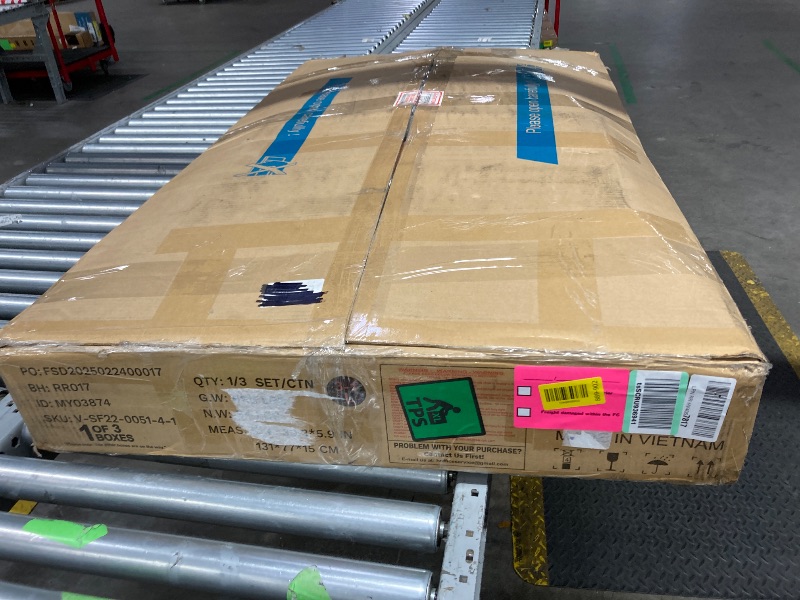 Photo 1 of ***BOX 1 OF 3 ONLY INCLUDED***JUMMICO Sectional Couches for Living Room, U Shaped Couch with Chenille Fabric, 4 Seat Modern Sofa with Removable Pillows for Apartment and Small Space (Fabric, Grey)***BOX 1 OF 3 ONLY INCLUDED***