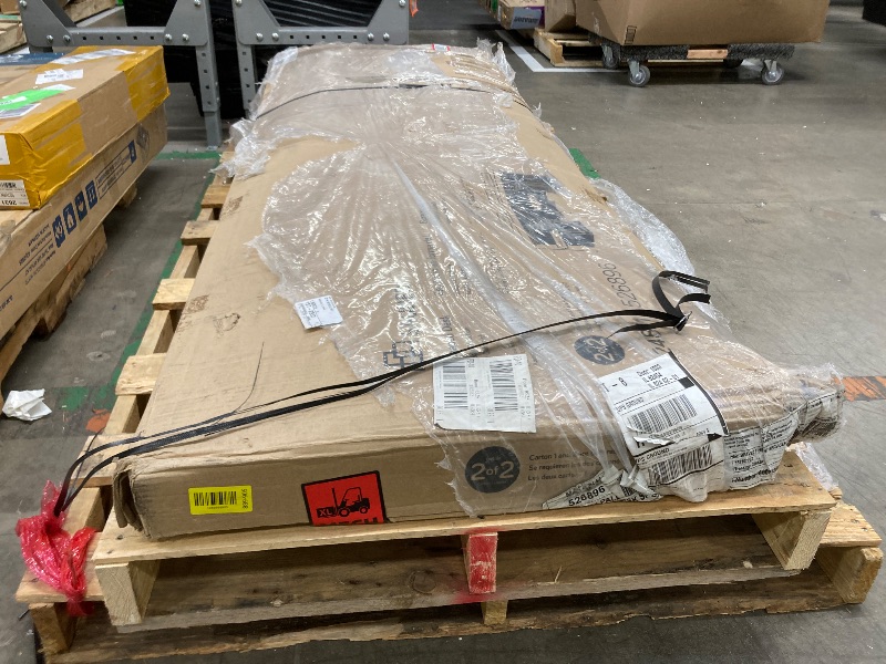 Photo 1 of ***BOX 2 OF 2 ONLY INCLUDED***Sauder Palladia L Shaped Desk with Drawers, Office Desk with File Cabinet Storage, Cable Management, Keyboard Tray, in Split Oak finish***BOX 2 OF 2 ONLY INCLUDED***