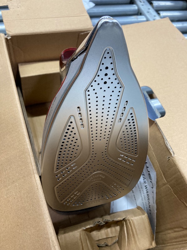 Photo 1 of ***DOES NOT TURN ON***Rowenta Iron, Focus Excellence Stainless Steel Soleplate Steam Iron for Clothes, Retractable Cord, 400+ Microsteam Holes, Powerful steam, LED Display, 1750 W Ironing Clothes, Cordreel, Red DW5433***DOES NOT TURN ON***