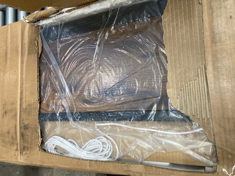 Photo 1 of · King Size Bed Frame and Storage Headboard, LED Bed Frame with USB Charging Station, Metal Platform B