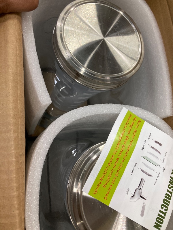 Photo 1 of 1 Gallon Glass Drink Dispensers For Parties 2PACK.Beverage Dispenser,Glass Drink Dispenser With Stand And Stainless Steel Spigot 100% Leakproof.Lemonade Dispenser With Ice Cylinder.Laundry Detergent