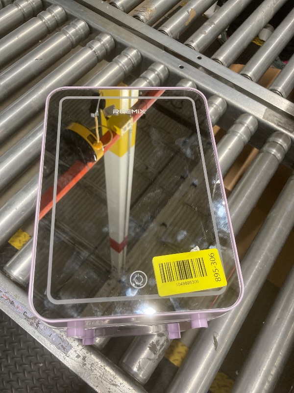 Photo 1 of **MISSING POWER PLUG**Skincare Fridge, 4L Makeup Mini Fridge With Dimmable LED Light Mirror for Bedroom, Car, Office & Dorm, Cooler & Warmer,