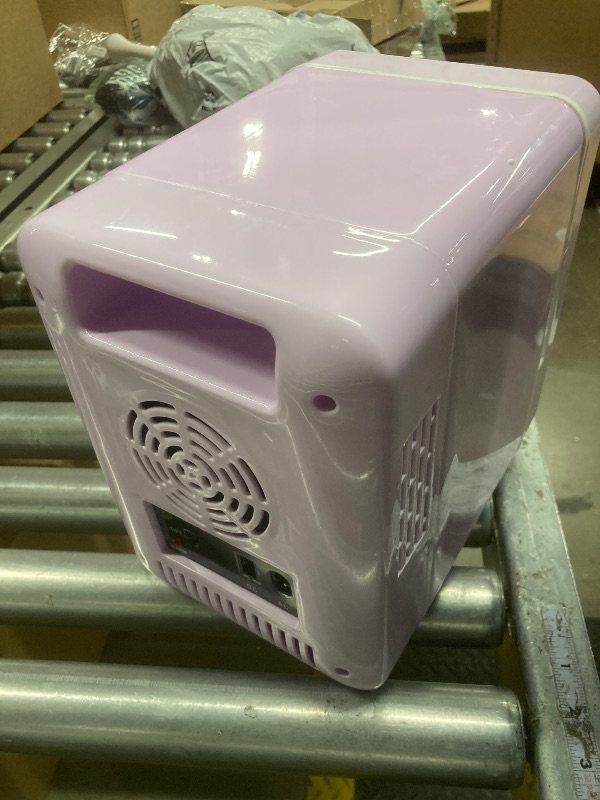 Photo 1 of **MISSING POWER PLUG**Skincare Fridge, 4L Makeup Mini Fridge With Dimmable LED Light Mirror for Bedroom, Car, Office & Dorm, Cooler & Warmer,