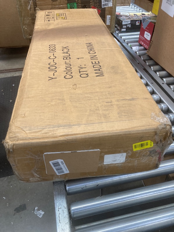 Photo 1 of ***used + minor damage*****Jocoevol Black 6 Drawer Dresser for Bedroom, 15.3" D x 47.2" W x 32.3" H in Simply Modern Chest of Drawers, Wood Storage Double Dresser with Deep Drawers for Living Room, Hallway Entryway, Black