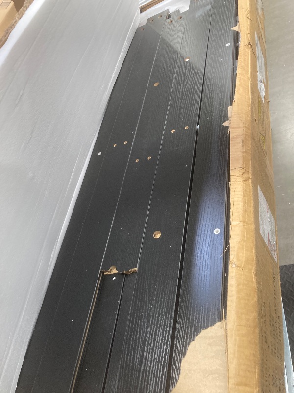 Photo 1 of ***used + minor damage*****Jocoevol Black 6 Drawer Dresser for Bedroom, 15.3" D x 47.2" W x 32.3" H in Simply Modern Chest of Drawers, Wood Storage Double Dresser with Deep Drawers for Living Room, Hallway Entryway, Black