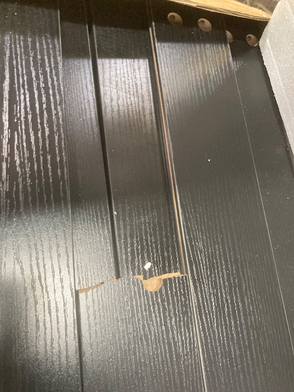 Photo 1 of ***used + minor damage*****Jocoevol Black 6 Drawer Dresser for Bedroom, 15.3" D x 47.2" W x 32.3" H in Simply Modern Chest of Drawers, Wood Storage Double Dresser with Deep Drawers for Living Room, Hallway Entryway, Black