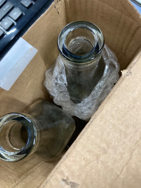 Photo 1 of ***(MISSING PARTS -SELLING AS IS )*** 
Leaflai Olive Oil Dispenser Bottle, 2 Pcs Glass Olive Oil Dispenser and Vinegar Dispenser Set n (500ml)