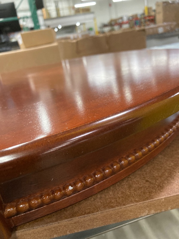 Photo 1 of ***BOX 1 OF 2 - MISSING PARTS - SELLING AS IS)*** Florence Pub Table Top- English Tudor 30-Inch Round Espresso ***(BOX RIPPEd/TORN)***