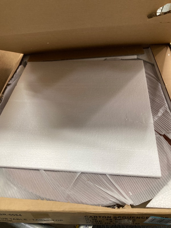 Photo 1 of ***BOX 1 OF 2 - MISSING PARTS - SELLING AS IS)*** Florence Pub Table Top- English Tudor 30-Inch Round Espresso ***(BOX RIPPEd/TORN)***