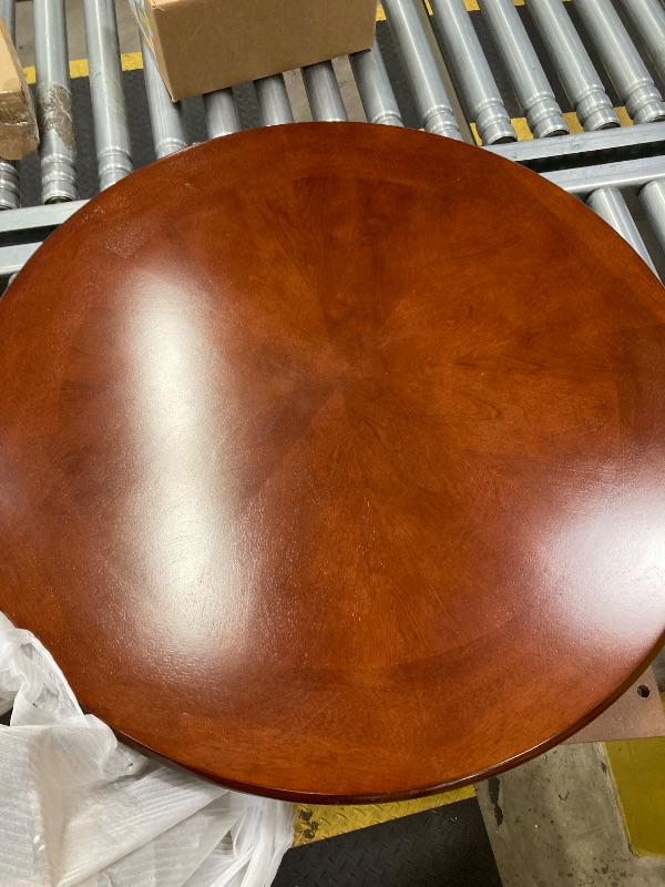 Photo 1 of ***BOX 1 OF 2 - MISSING PARTS - SELLING AS IS)*** Florence Pub Table Top- English Tudor 30-Inch Round Espresso ***(BOX RIPPEd/TORN)***