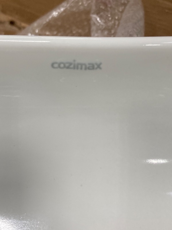 Photo 1 of ***(PARTS ONLY White Ceramic Sink & Tempered Glass Counter Top) SELLING AS PARTS ONLY***COZIMAX Soul White Ceramic Sink, Tempered Glass Countertop,
