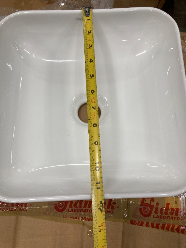 Photo 1 of ***(PARTS ONLY White Ceramic Sink & Tempered Glass Counter Top) SELLING AS PARTS ONLY***COZIMAX Soul White Ceramic Sink, Tempered Glass Countertop,