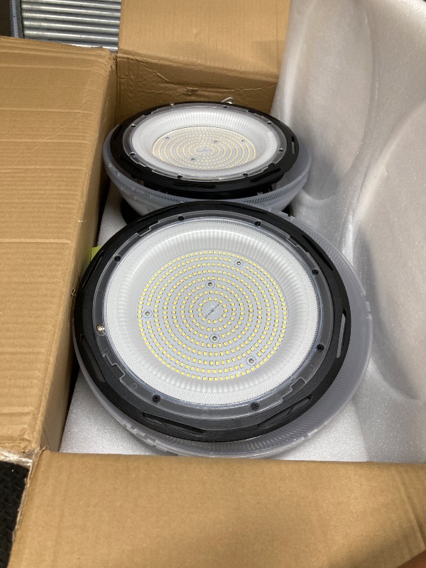Photo 1 of 10 Pack 155W UFO LED High Bay Light with Reflector 22,500lm 5000K LED High Bay Lights AC110-277V 5' Cable with Plug Waterproof UFO Lights for Garage Shop Factory Warehouse ETL Listed