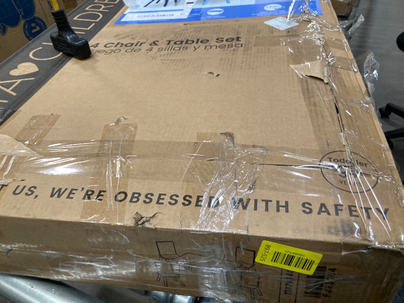 Photo 1 of ********MISSING PARTS***** Delta Children Kids Table and Chair Set (4 Chairs Included), Grey/Blue