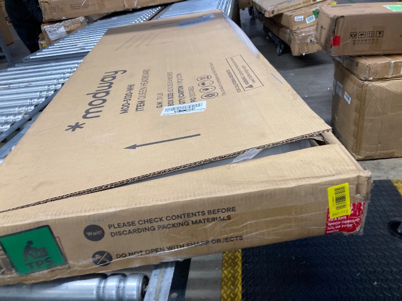 Photo 1 of **HEADBOARD ONLY**Modway Lily Tufted Faux Leather Upholstered Queen Headboard in White