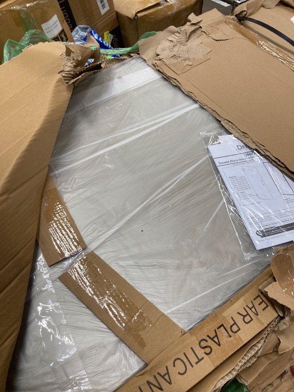 Photo 1 of ******PARTIAL SET******** DreamLine Unidoor Plus 58-58 1/2 in. W x 72 in. H Frameless Hinged Shower Door in Oil Rubbed Bronze, SHDR-245807210-06