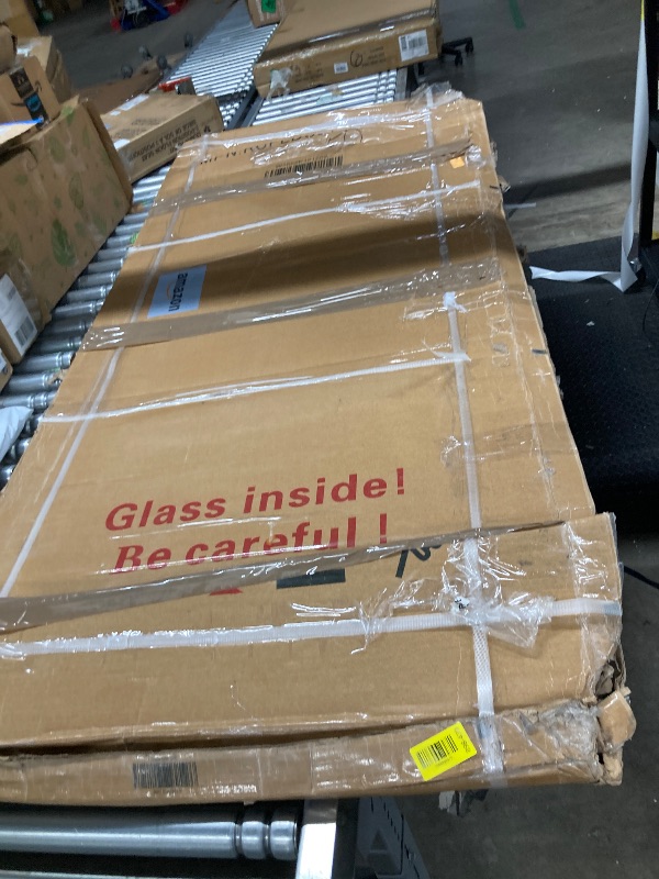 Photo 1 of ***MISSING BOXES/ONLY ONE GLASS DOOR PANEL/INCOMPLETE SET****Frameless Sliding Shower, 56"-60" Width, 76" Height, 3/8" (10 mm) Clear Tempered Glass, Black Finish, Designed for Smooth Door Closing. MBSDC6076-MBL, 60"x 76" Matte Black