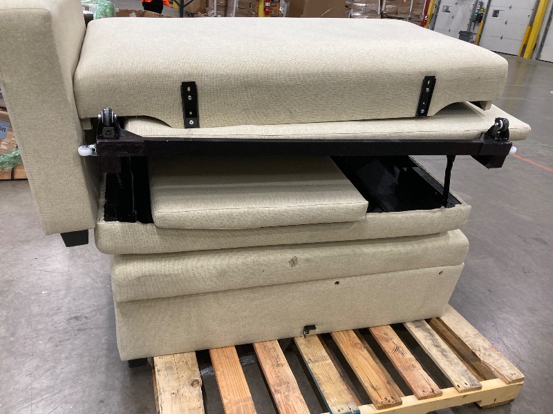 Photo 1 of *********MISSING PARTS******* Ball & Cast Convertible Sofa Bed with Reversible Storage Chaise,Linen Sleeper Sofa Couch L Shaped Pull Out Couch Bed,Small Corner Sectional Sofa Couches for Living Room,Beige