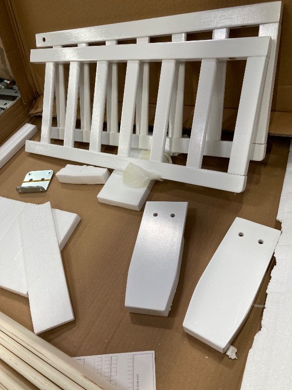 Photo 1 of ***(MISSING PARTS -SELLING AS PARTS ONLY)***
Dream On Me Classic Design Toddler Bed In White, Greenguard Gold And JPMA Certified, Low To Floor Design, Two Side Safety rails, Non-Toxic Finishes, Wooden Nursery Furniture