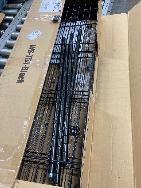 Photo 1 of ***(PARTS ONLY -SELLING AS IS)***
14x36x54 Inch 4-Shelf Storage Shelves Heavy Duty Shelving Unit for Kitchen Metal Shelves Garage Organizer Wire Rack Shelving Storage Unit Shelf Adjustable Utility NSF Certification Commercial