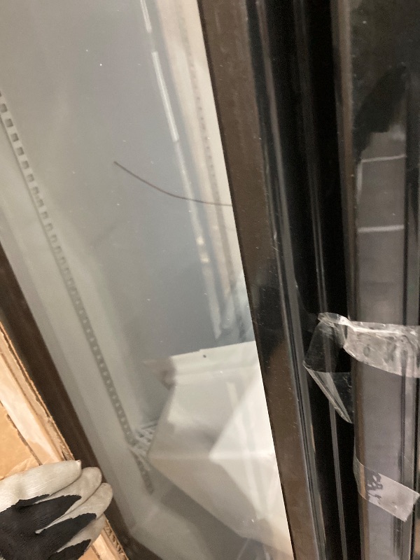 Photo 1 of ***(DAMAGE, SELLING AS IS )*** 
BINGERMA Commercial Beverage Refrigerator with 3 Glass Doors 56 Cu.ft Display Merchandiser Cooler Bar Black Drink Fridge for Convenience Stores, Supermarkets,Bars,Offices