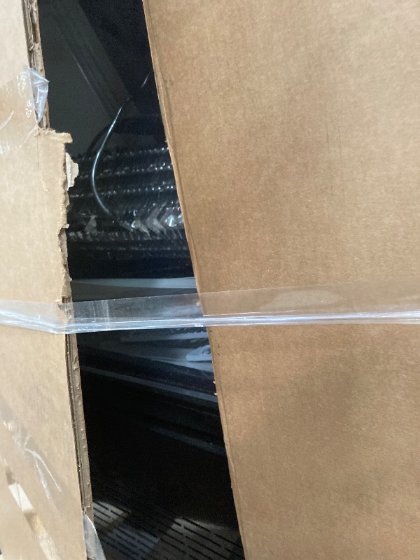 Photo 1 of ***(DAMAGE, SELLING AS IS )*** 
BINGERMA Commercial Beverage Refrigerator with 3 Glass Doors 56 Cu.ft Display Merchandiser Cooler Bar Black Drink Fridge for Convenience Stores, Supermarkets,Bars,Offices