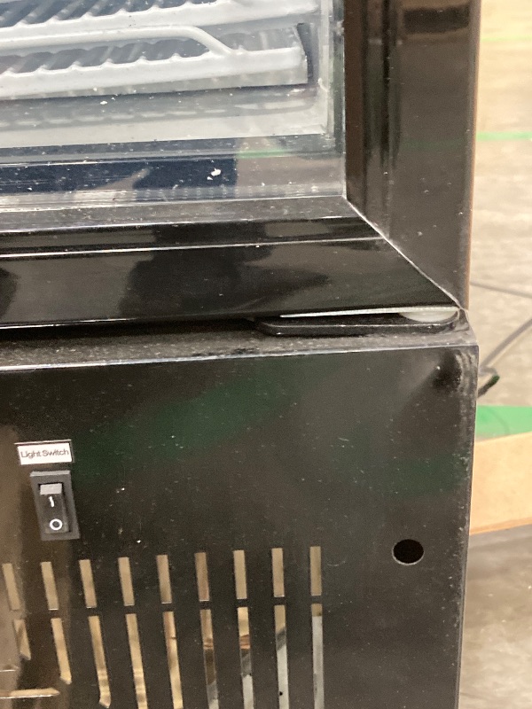 Photo 1 of ***(DAMAGE, SELLING AS IS )*** 
BINGERMA Commercial Beverage Refrigerator with 3 Glass Doors 56 Cu.ft Display Merchandiser Cooler Bar Black Drink Fridge for Convenience Stores, Supermarkets,Bars,Offices