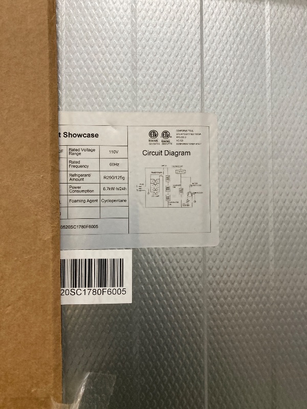 Photo 1 of ***(DAMAGE, SELLING AS IS )*** 
BINGERMA Commercial Beverage Refrigerator with 3 Glass Doors 56 Cu.ft Display Merchandiser Cooler Bar Black Drink Fridge for Convenience Stores, Supermarkets,Bars,Offices