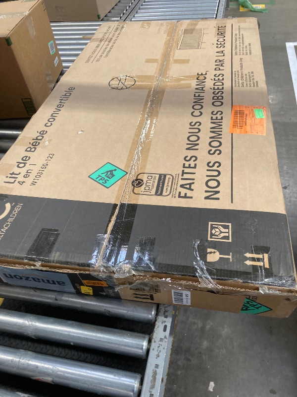 Photo 1 of **MISSING HARDWARE***Delta Children Essex 4-in-1 Convertible Baby Crib, Bianca White with Natural Legs