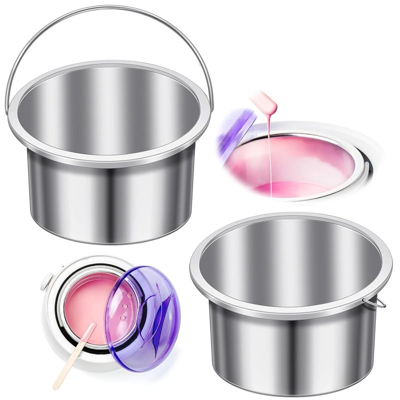 Photo 1 of Piece Wax Pot Wax Warmer Replacement Tin Inner Pot Portable Hair Removal Waxing Bowl for 500 ml Hair Remover Machine