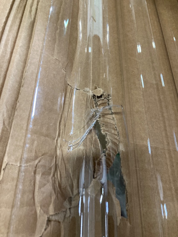 Photo 1 of ***a bit split*** Falken Design Polycarbonate Roof Panel Corrugated (Waved) Clear 48 in. x 96 in. x 0.047 in. (1.2MM) Thick