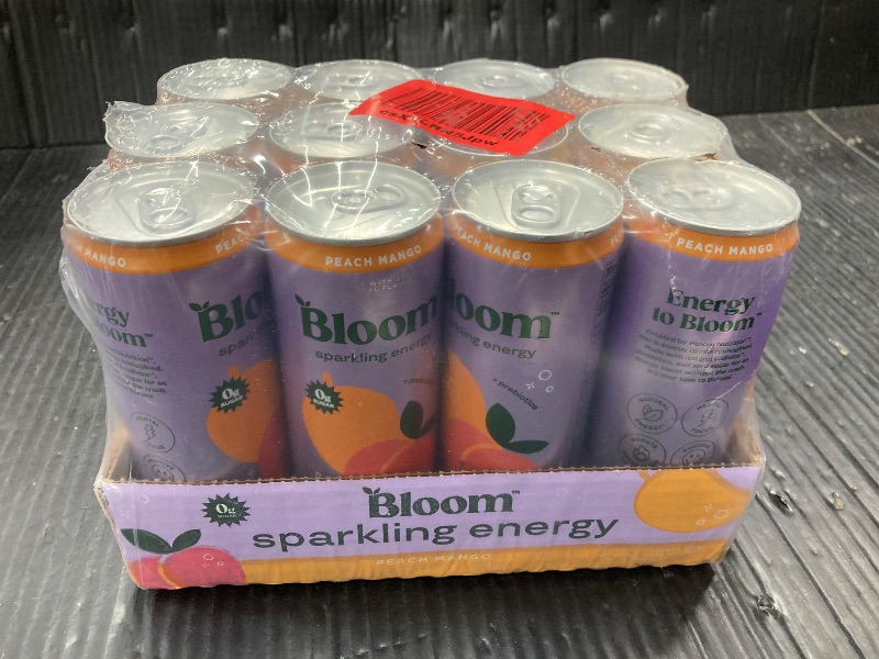 Photo 1 of ***01/2027***Bloom Nutrition Sparkling Energy Drink - Natural Caffeine, Zero Sugar, 180mg Caffeine - Antioxidant-Rich w/Green Coffee Bean, Green Tea Extract, Prebiotics - 12oz 12 pk