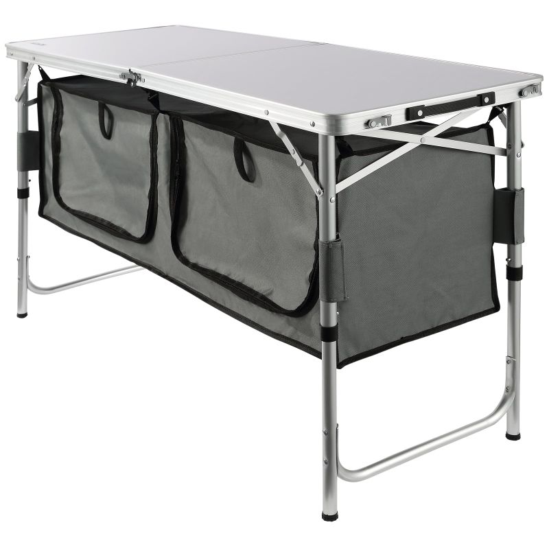 Photo 1 of **It is used, it is missing a part and it is not known if it works 100%.***VEVOR Camping Kitchen Table Folding Portable Cook Station 3 Adjustable Height