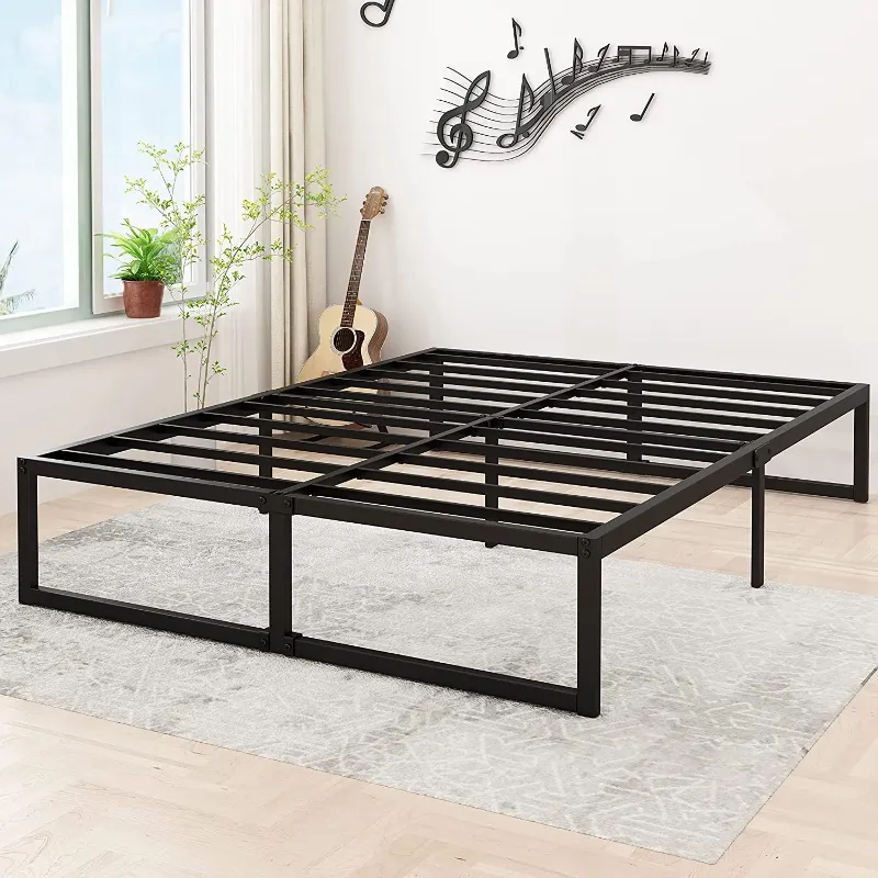 Photo 1 of **California King Bed Frames No Box Spring Needed Heavy Duty Metal **Cal It is used, it is missing a part and it is not known if it works 100%.***King Platform for Mattress Foundation, Noise Free, Easy Assembly, Black