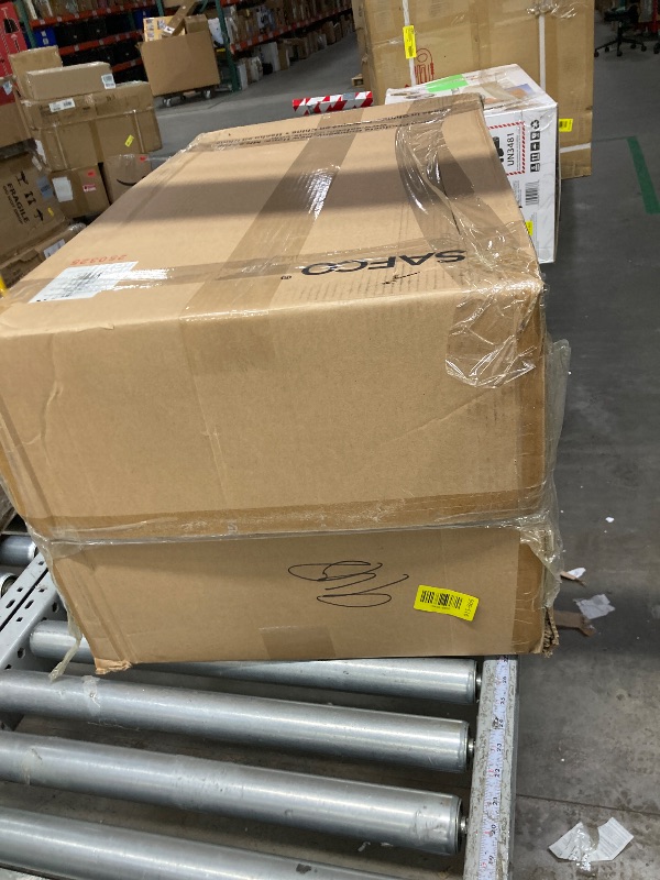 Photo 1 of **used**Safco Step On Plastic Trash Can with Foot Pedal, 23 Gallon Garbage Can for Kitchen, Indoor or Outdoor Use, Hands Free, Tan