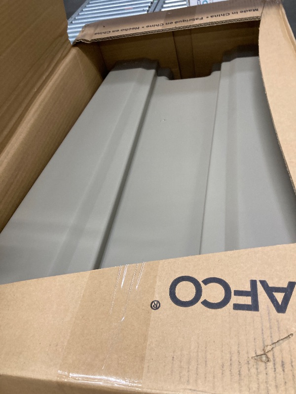 Photo 1 of **used**Safco Step On Plastic Trash Can with Foot Pedal, 23 Gallon Garbage Can for Kitchen, Indoor or Outdoor Use, Hands Free, Tan