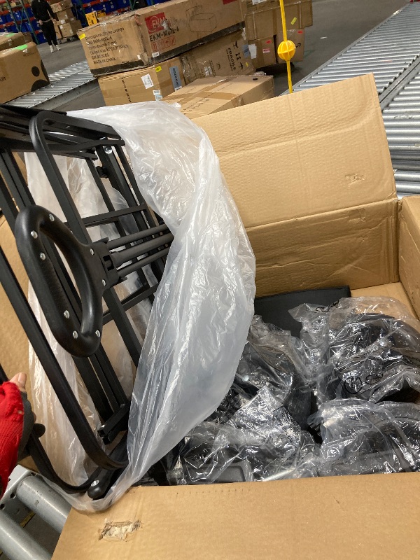 Photo 1 of ***It is used, it is missing parts and it is not known if it works 100%.***Qunler Large Collapsible Folding Wagon, 560 lbs Heavy Duty Big Bucket Utility Garden Cart with Oversized Tank Wheels for Sports, Shopping, Camping, Kids, Black