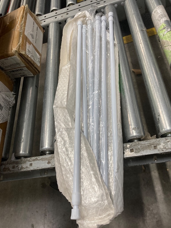 Photo 1 of Pcs Tension Rods for Windows ,SONQUEEN Tension Curtain Rods No Drilling 24 to 43.4 inch,Spring White Curtain Rod Closet Rod,Window Curtain Ro