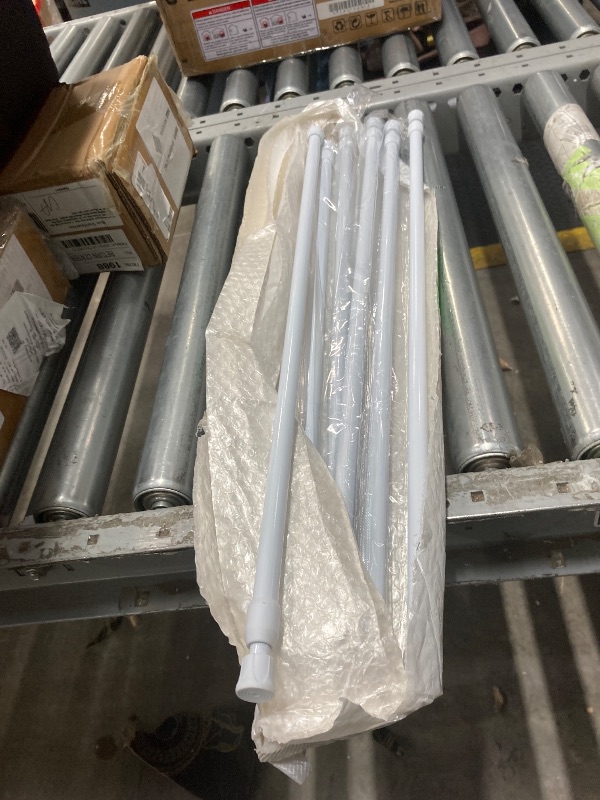 Photo 1 of Pcs Tension Rods for Windows ,SONQUEEN Tension Curtain Rods No Drilling 24 to 43.4 inch,Spring White Curtain Rod Closet Rod,Window Curtain Ro