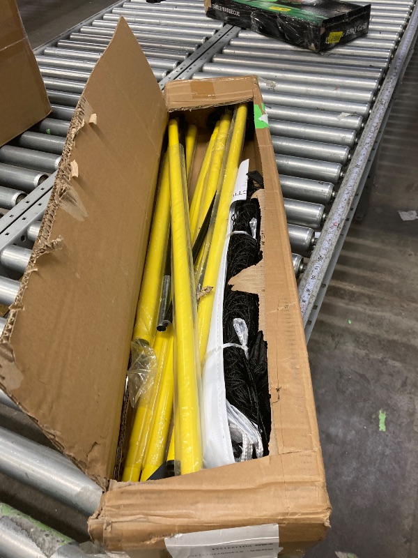 Photo 1 of **** used missing parts ****, OTVIA Soccer Goals For Backyard, Portable 8 Ft. X 5 Ft. Soccer Goal Net For Kids Adults, Folding Soccer Goal With Carry Bag, Football Soccer Training Equipment Includes 4 Ground Stakes, Steel Frame